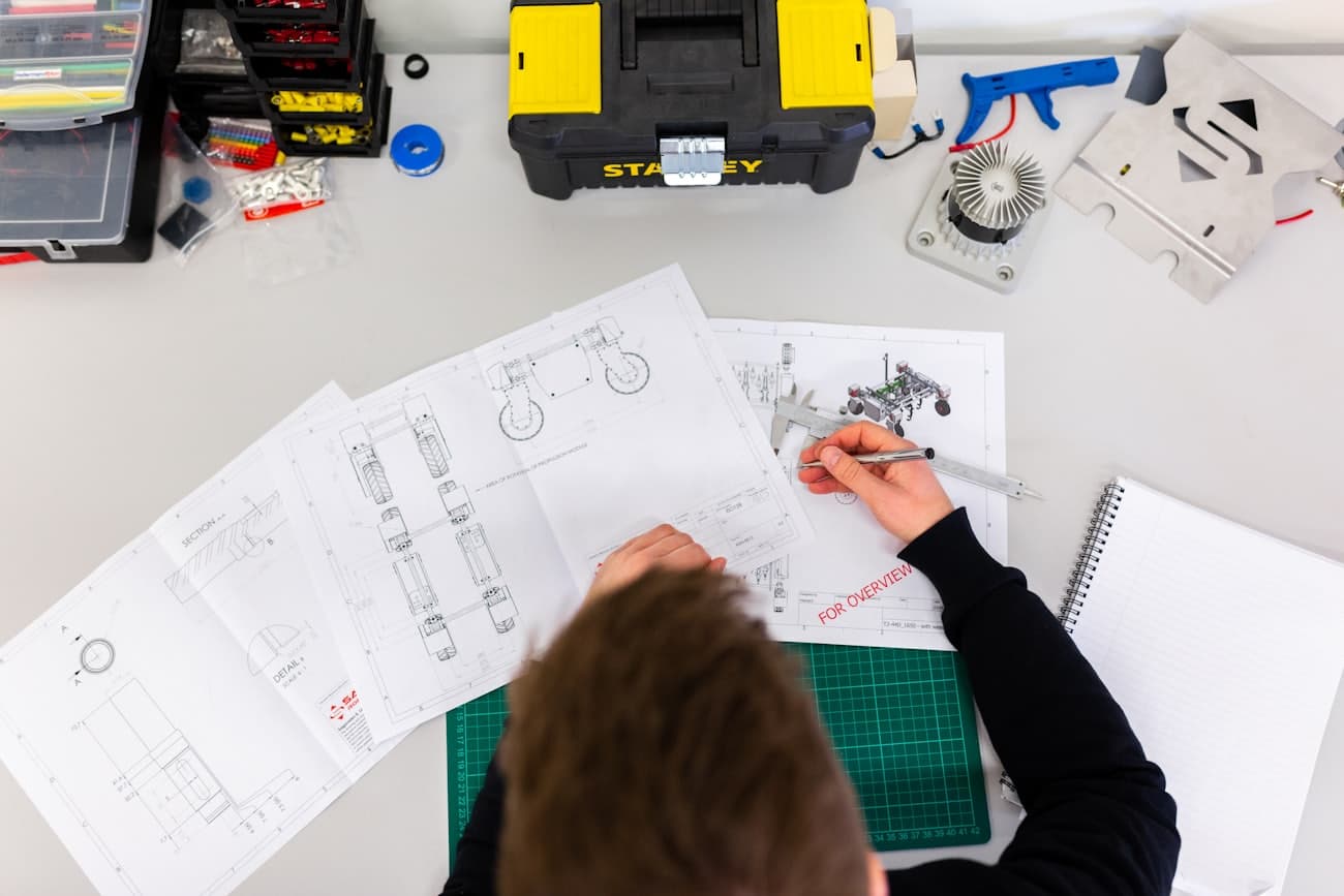 Contractors reviewing job plans